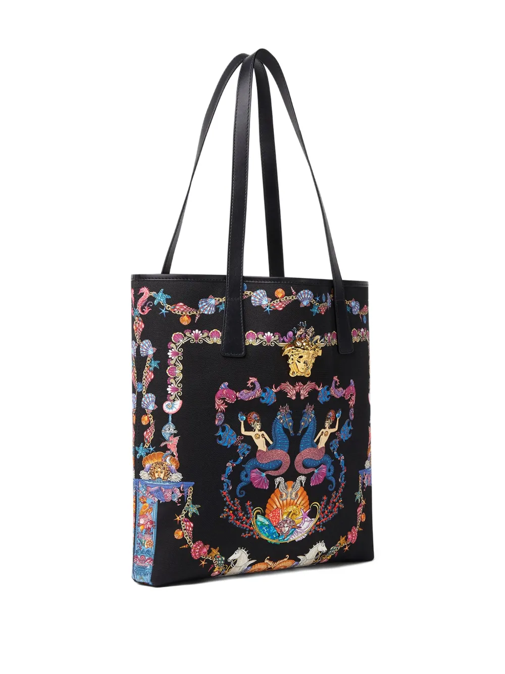 Versace Coral Theatre La Medusa canvas shopper Zwart