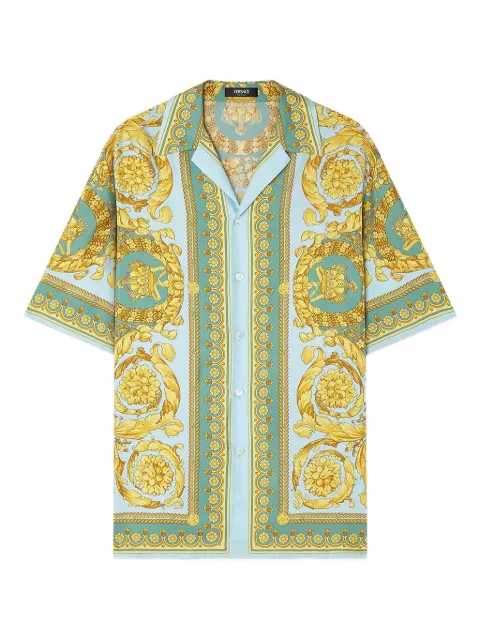 Versace camisa manga corta con estampado Barocco
