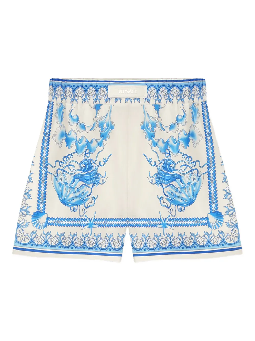 Versace Underwater Barocco Cotton Shorts