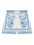 Versace Underwater Barocco cotton shorts - Blue