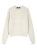 Versace textured-logo sweater - White