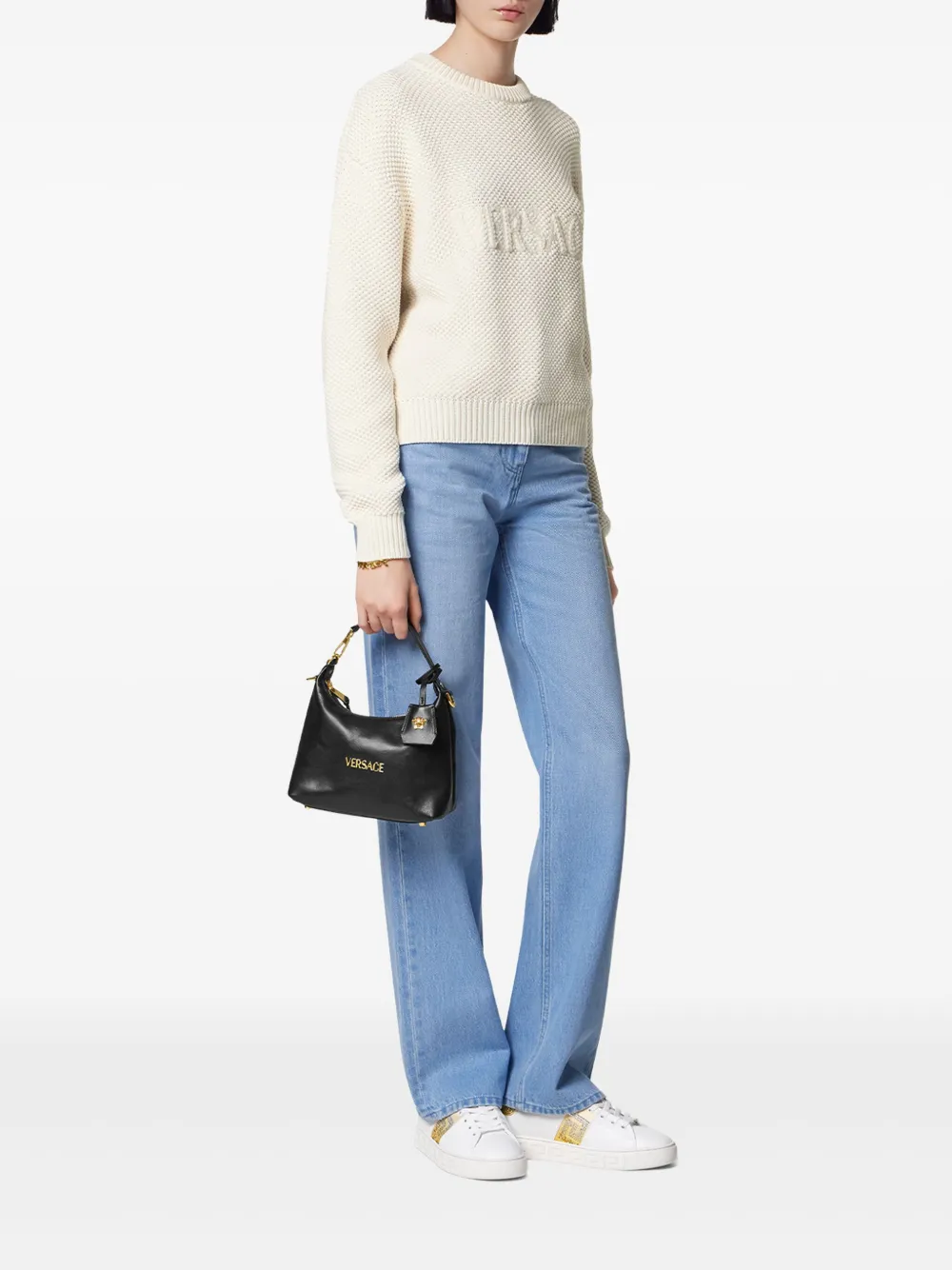 Versace textured-logo sweater | Knitted Sweaters | Image 2