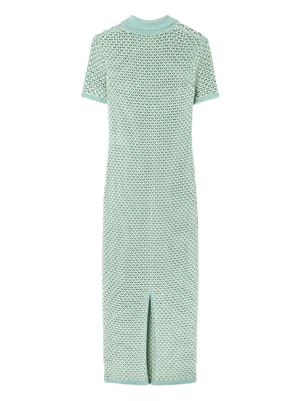 chinese dress ladies Chic Elegance Ribbed Knit Polo Neck Dress Medium / White main image 0