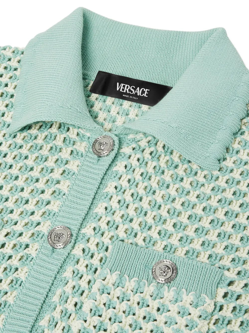 Versace Gehaakte maxi-jurk Groen