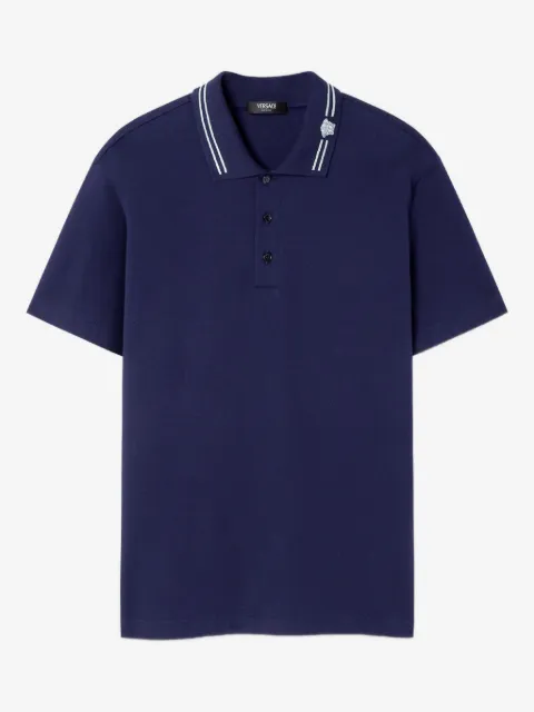 Versace embroidered cotton polo shirt