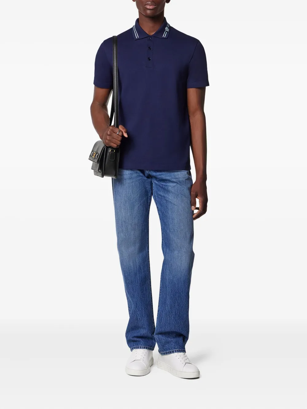 Versace Poloshirt met Medusa-logo - Blauw
