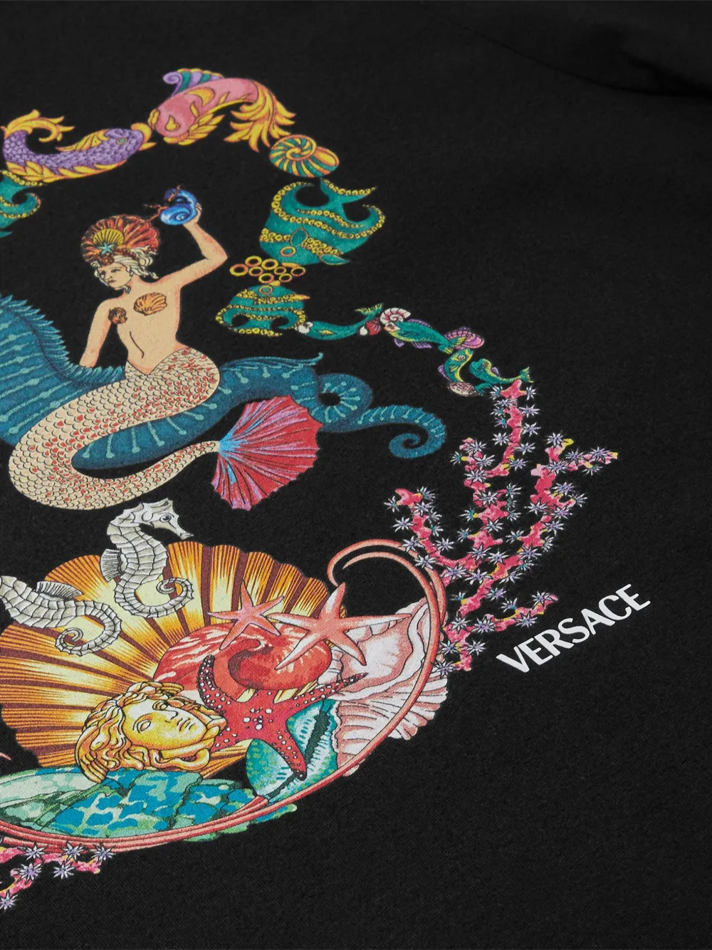 Versace Coral Theatre T-shirt Zwart