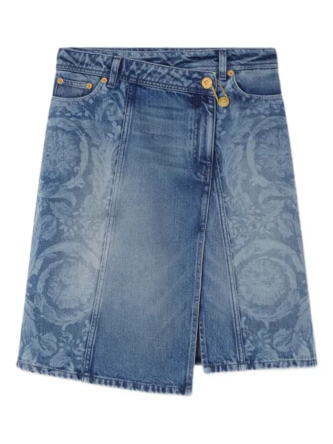 Versace asymmetric denim skirt