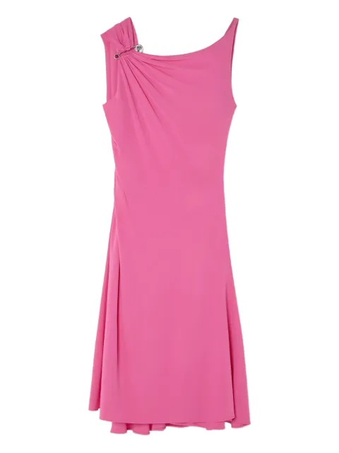 Versace Safety Pin draped flared mini dress