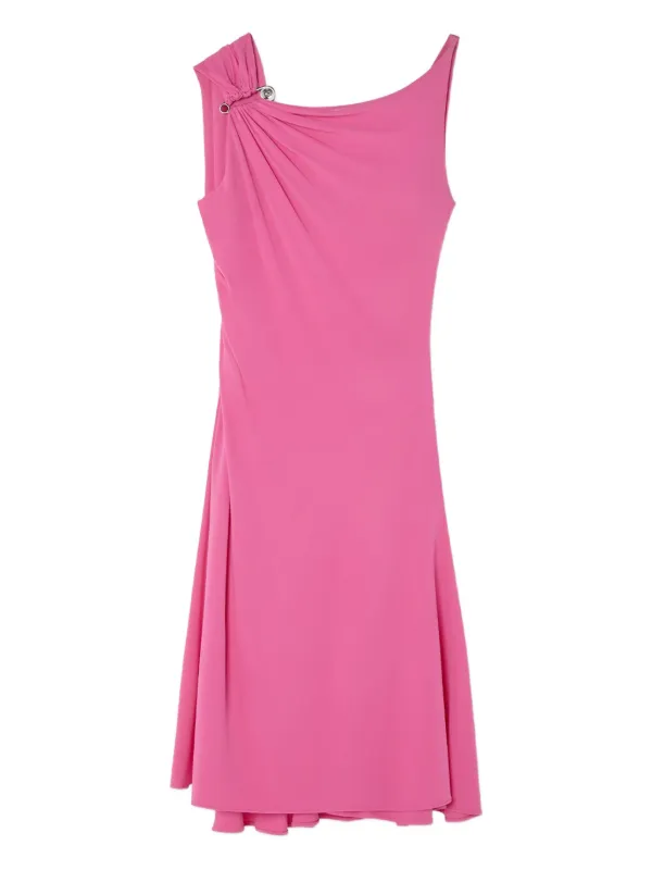versace pink safety pin dress Versace Safety Pin Draped Flared Mini Dress, Female, Pink, 42
