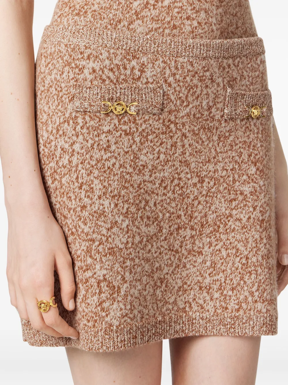 Versace Medusa '95 gebreide mini-rok Beige