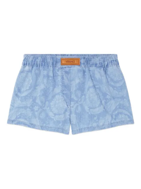 Versace Barocco jacquard chambray boxer shorts