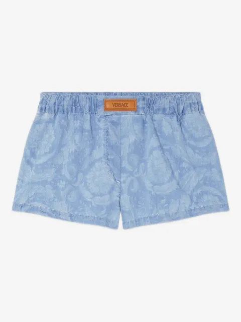 Versace Barocco jacquard chambray boxer shorts