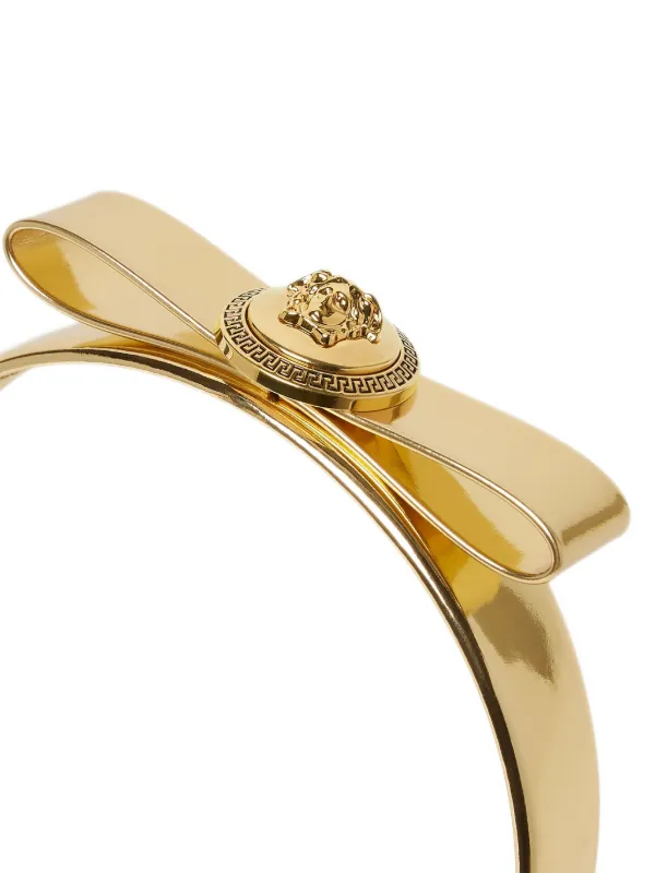 Versace Gianni Ribbon Headband | Gold | FARFETCH display picture 2