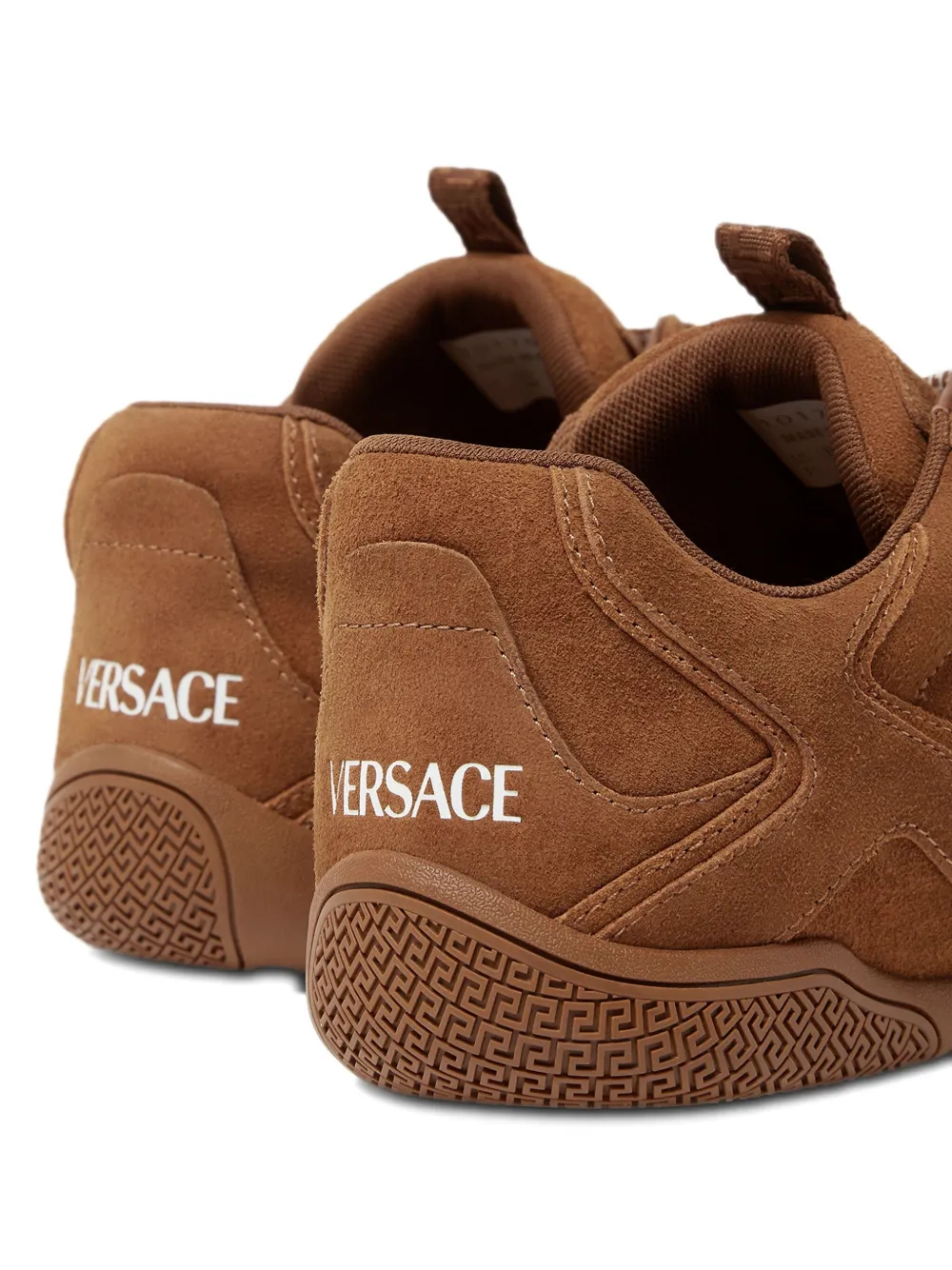 Versace Galaxia suede sneakers Brown