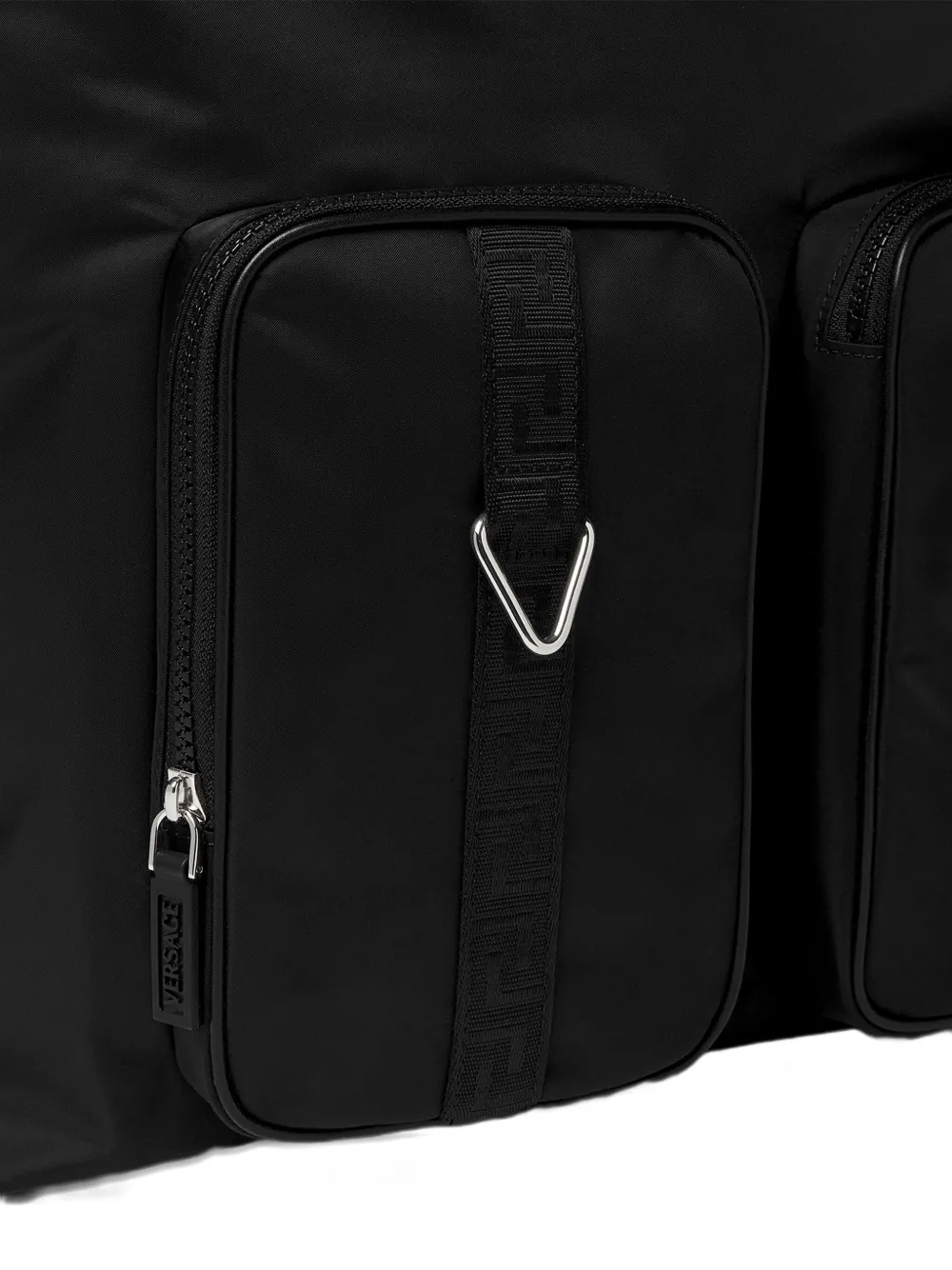 Versace Shopper met Medusa-plakkaat Zwart