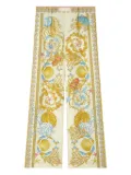 Versace Underwater Barocco silk trousers - Neutrals