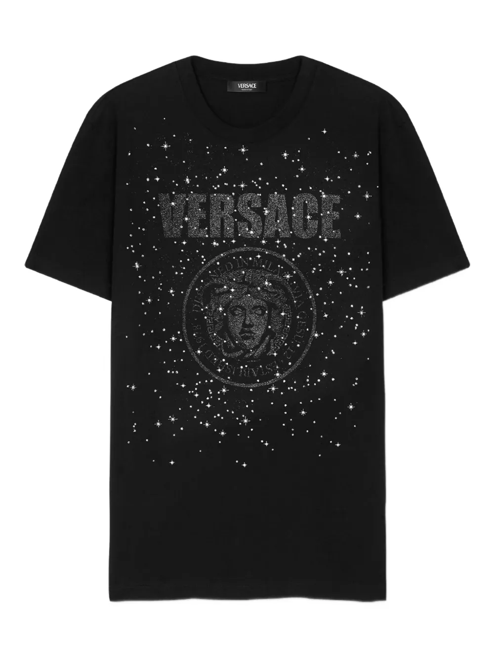 Versace Crystal Medusa T-shirt Zwart