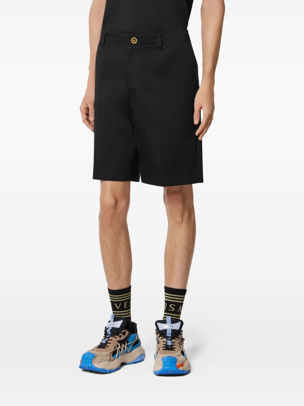 Versace Medusa Biggie gabardine shorts Zwart