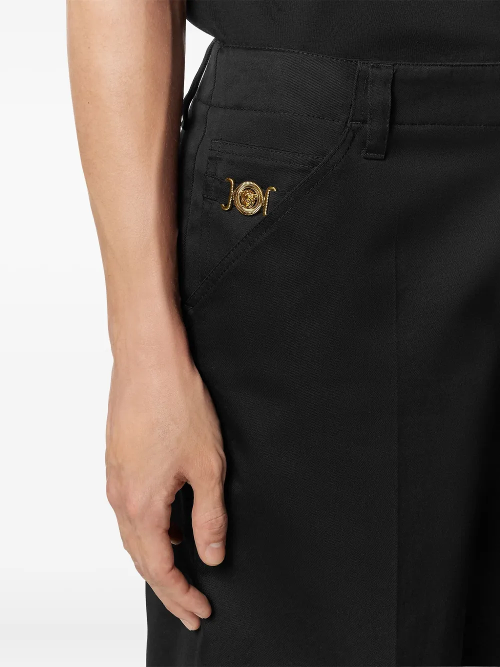 Versace Medusa Biggie gabardine shorts Zwart