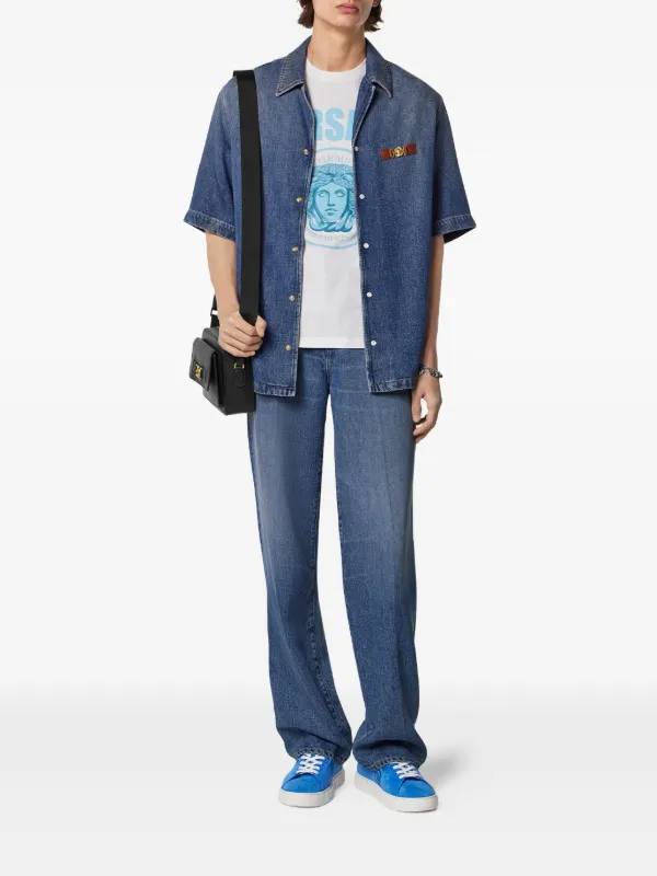 Versace メドゥーサ ビギー ジーンズ | ブルー | FARFETCH JP
