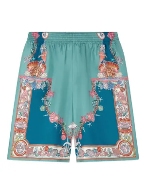 Versace バロックプリント シルクショートパンツ | ホワイト | FARFETCH JP