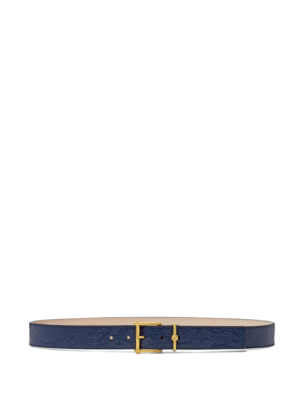 Versace Barocco-embossed belt | Blue | Image 1