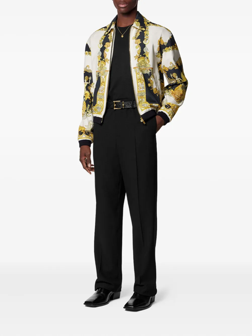 Versace pantalon de tailleur à taille ceinturée | Pantalons de costume | Image 2