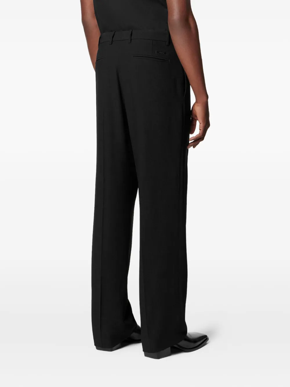 Versace Pantalon met ceintuur Zwart