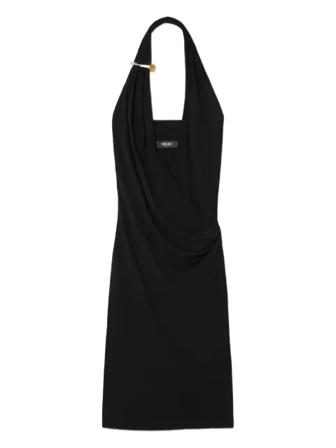 Versace halterneck crêpe midi dress