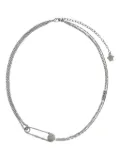 Versace bar-pin embellished necklace - Silver