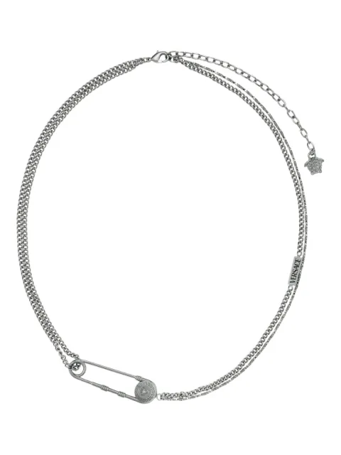 Versace bar-pin embellished necklace