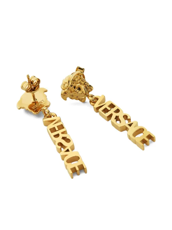 VERSACE メドゥーサ ヘッド ピアス ゴールドカラー Versace メドゥーサヘッドドロップピアス | ゴールドトーン | FARFETCH JP