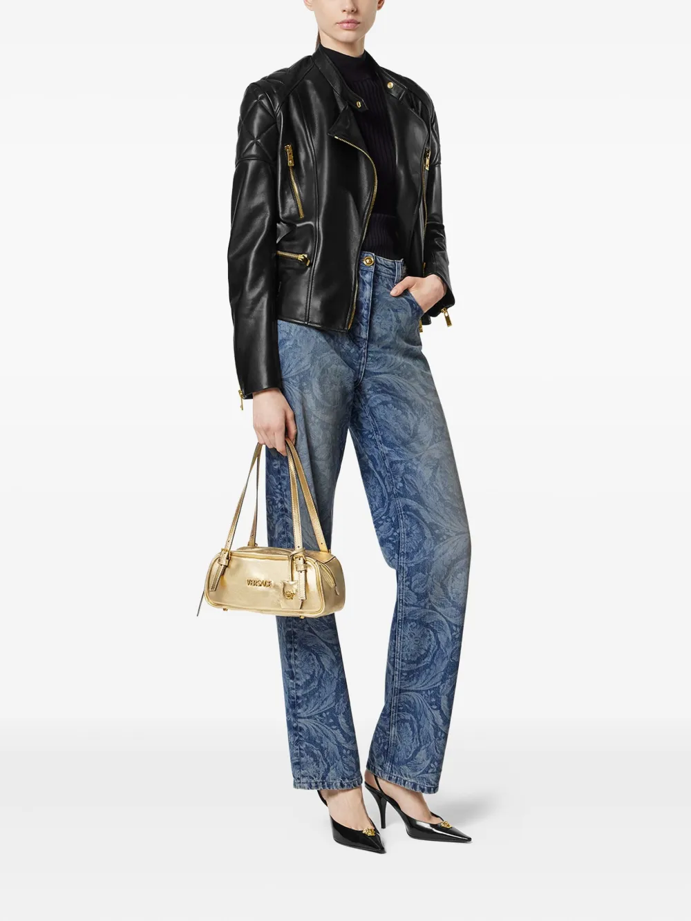 Versace Tag schoudertas - Goud
