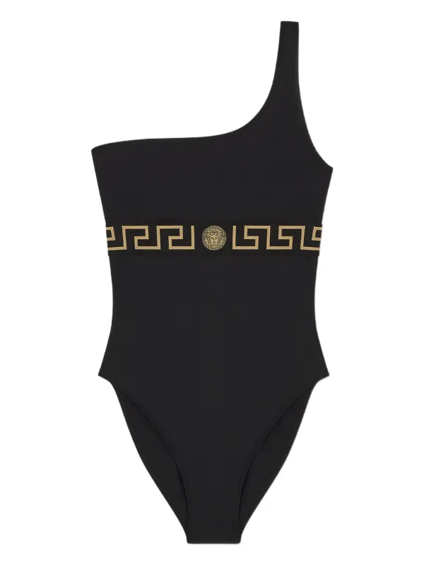 Versace グレカトリム ワンピース水着 | ブラック | FARFETCH JP