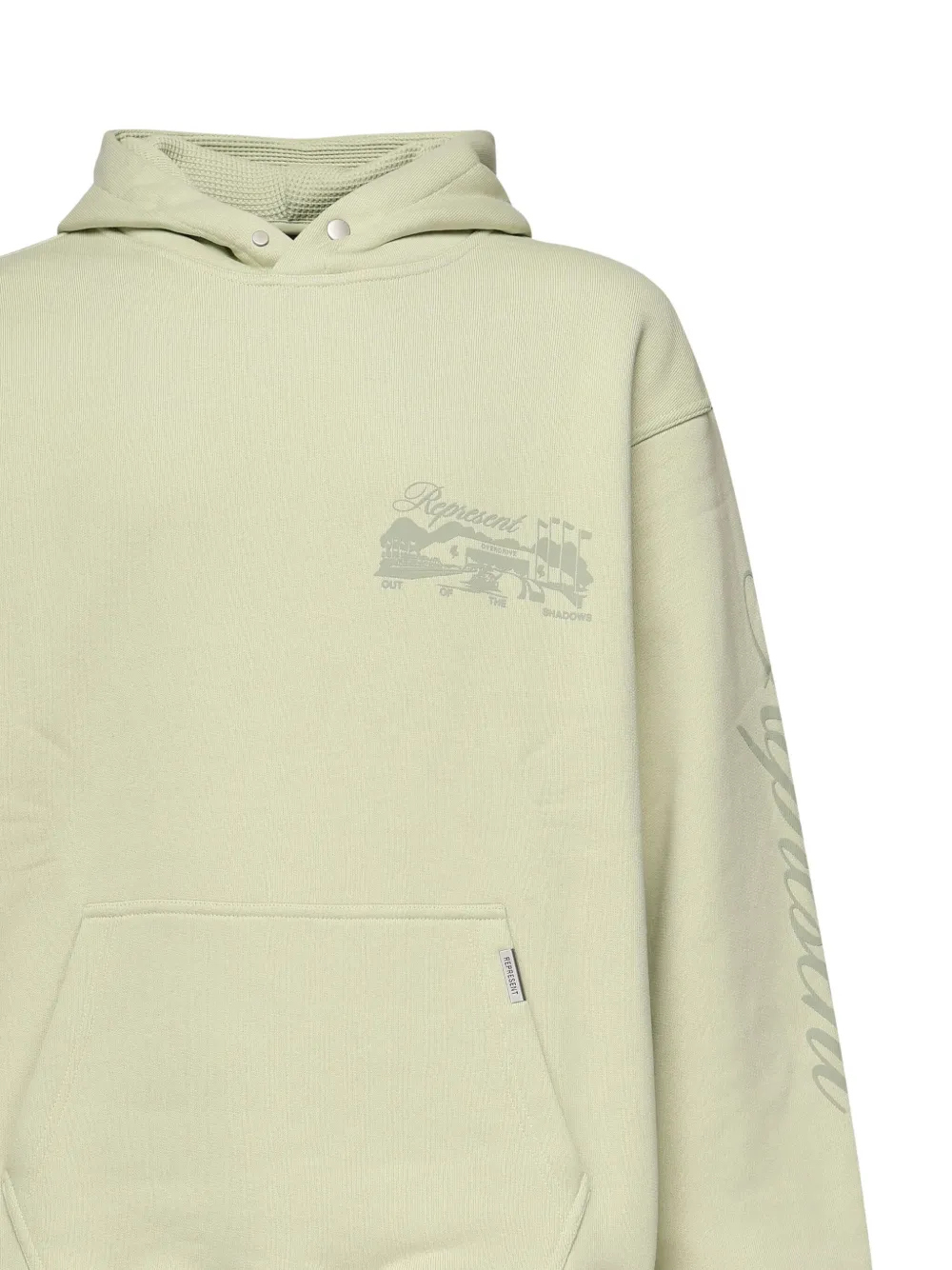 Represent Katoenen hoodie met logoprint Groen