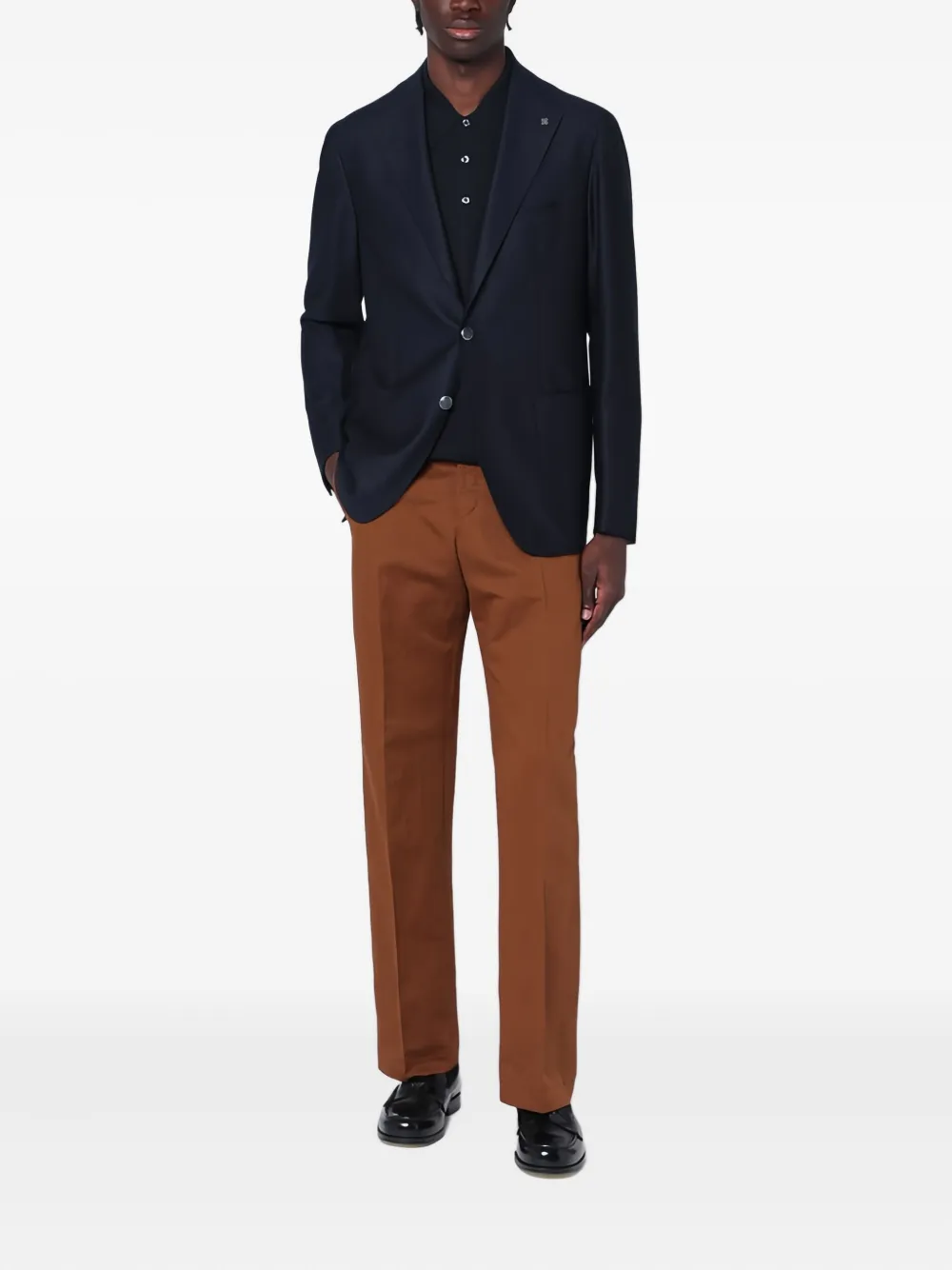 Tagliatore Virgin Wool Single-breasted Blazer In Black