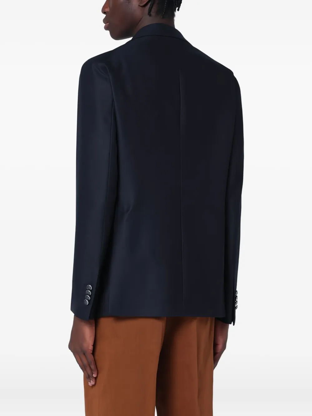 Tagliatore Virgin Wool Single-breasted Blazer In Black