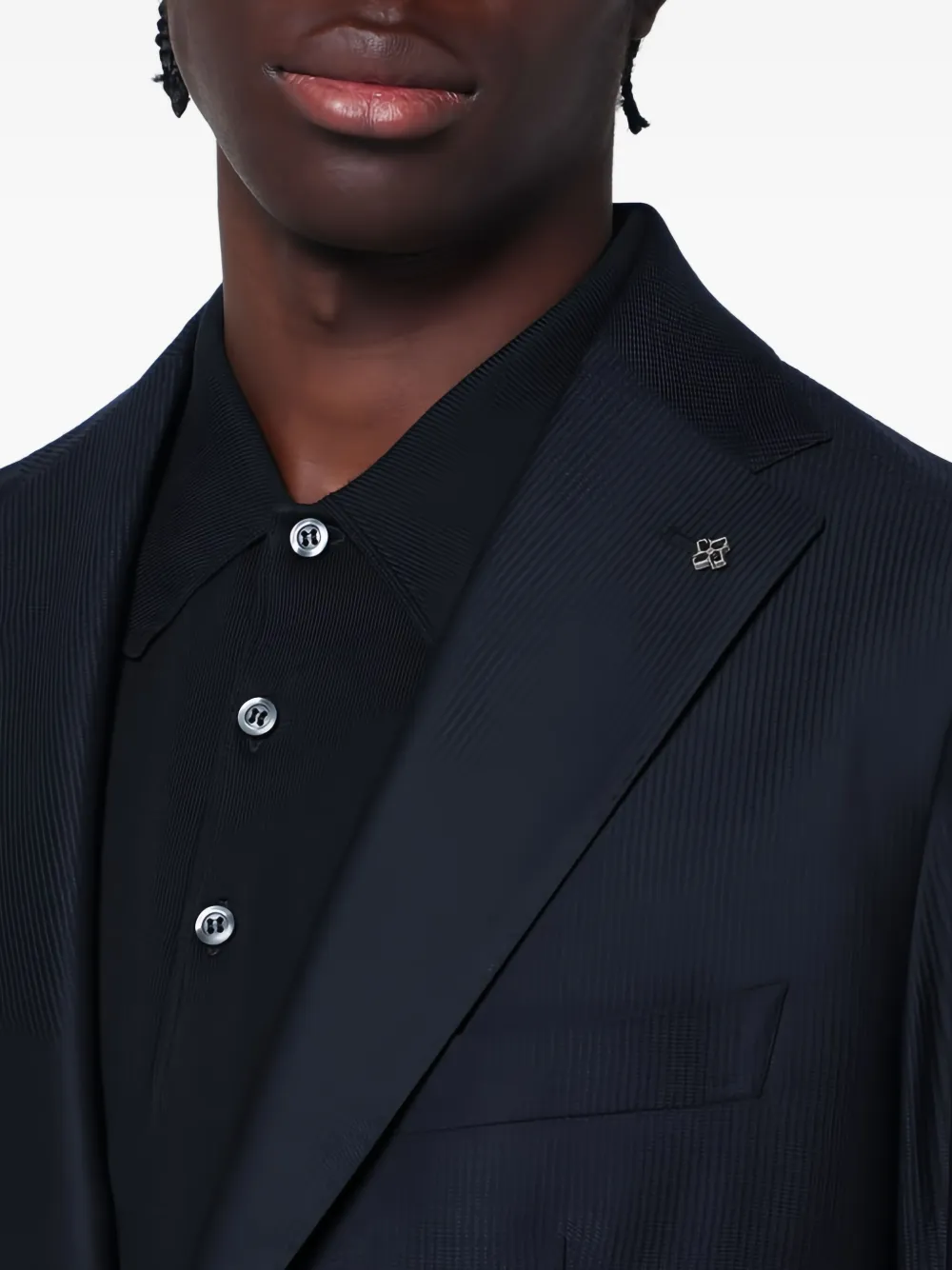 Tagliatore Virgin Wool Single-breasted Blazer In Black