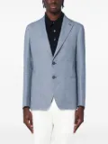 Tagliatore single-breasted patch-pocket jacket - Blue