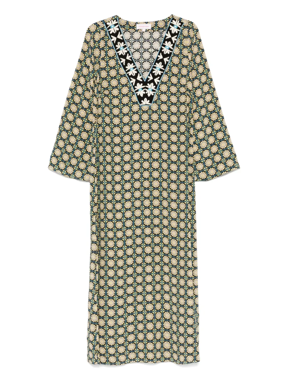 printed kaftan dress