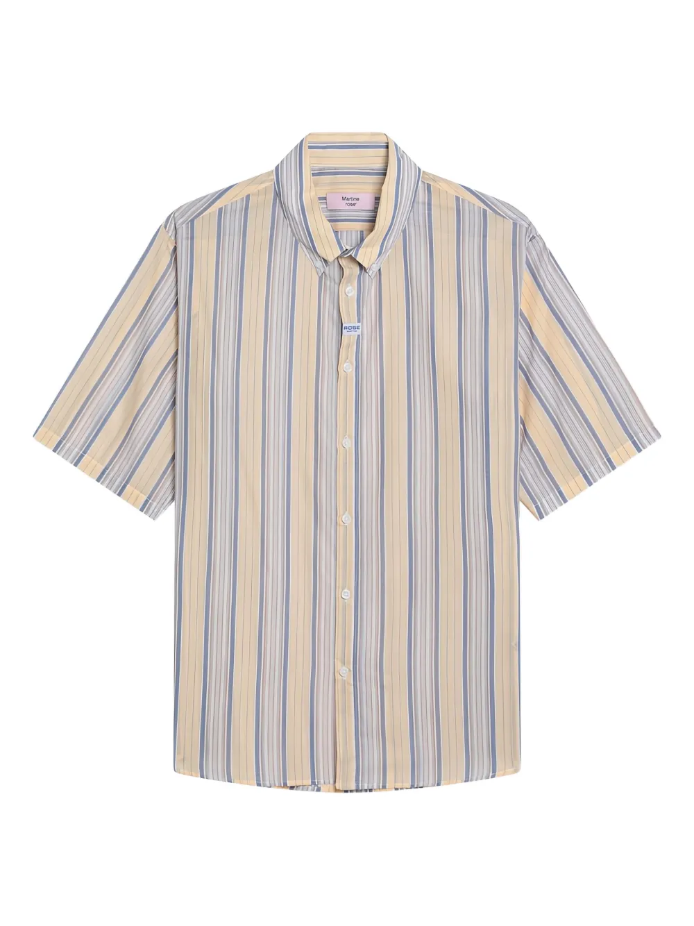 Martine Rose striped short-sleeve shirt Geel
