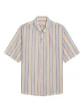 Martine Rose striped short-sleeve shirt - Yellow