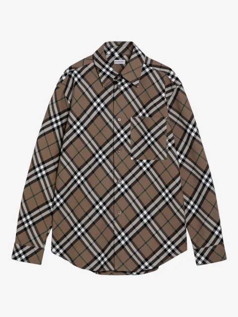 Burberry t-shirt en coton à carreaux