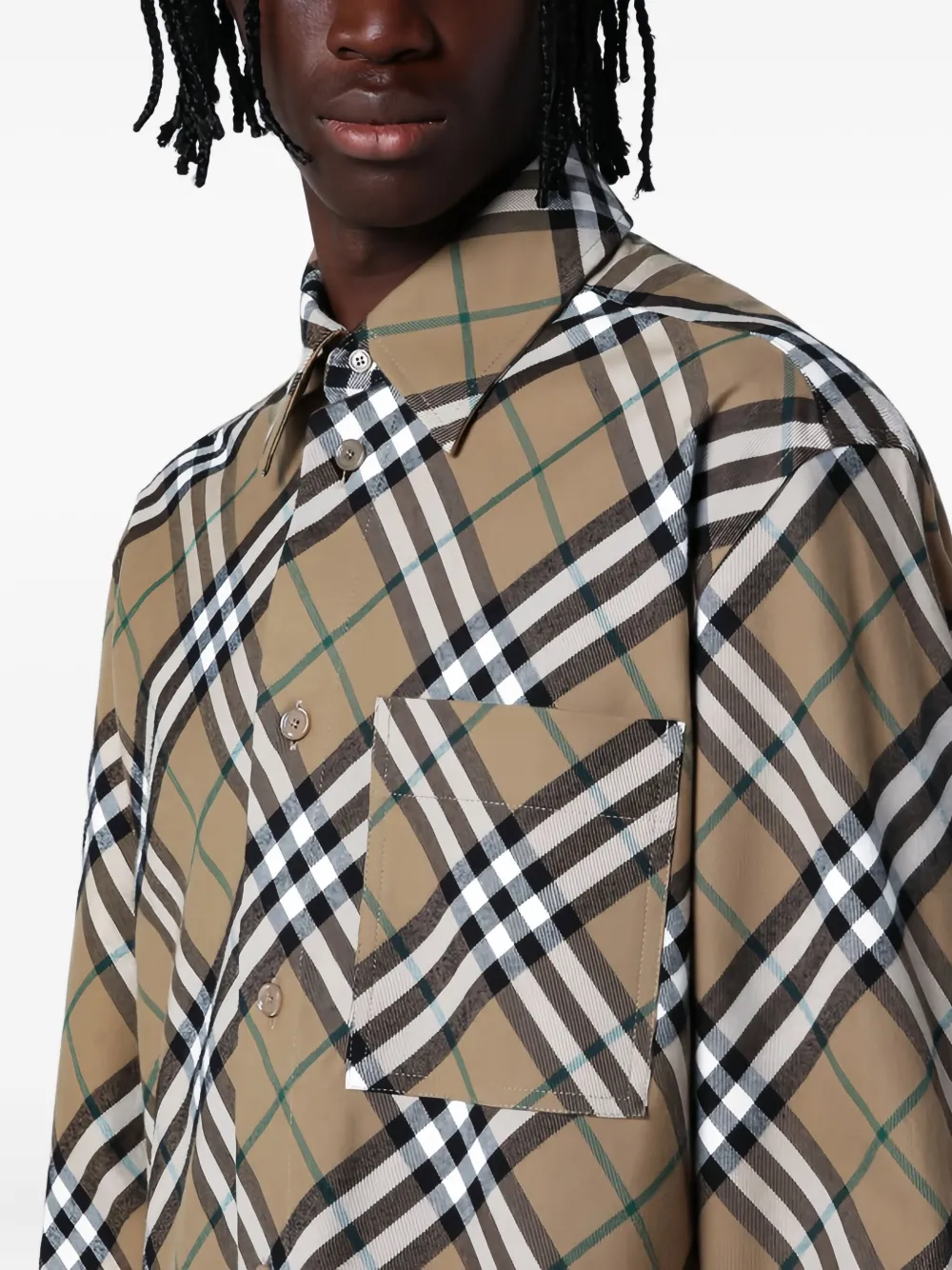 Burberry Grey Melange Stripe And Logo-trimmed Wool And Silk