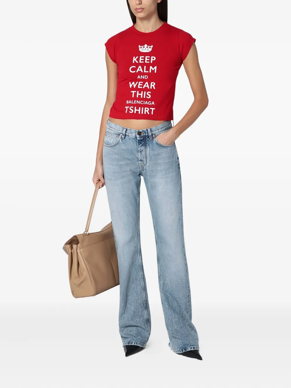 Balenciaga T-shirt met grafische print Rood