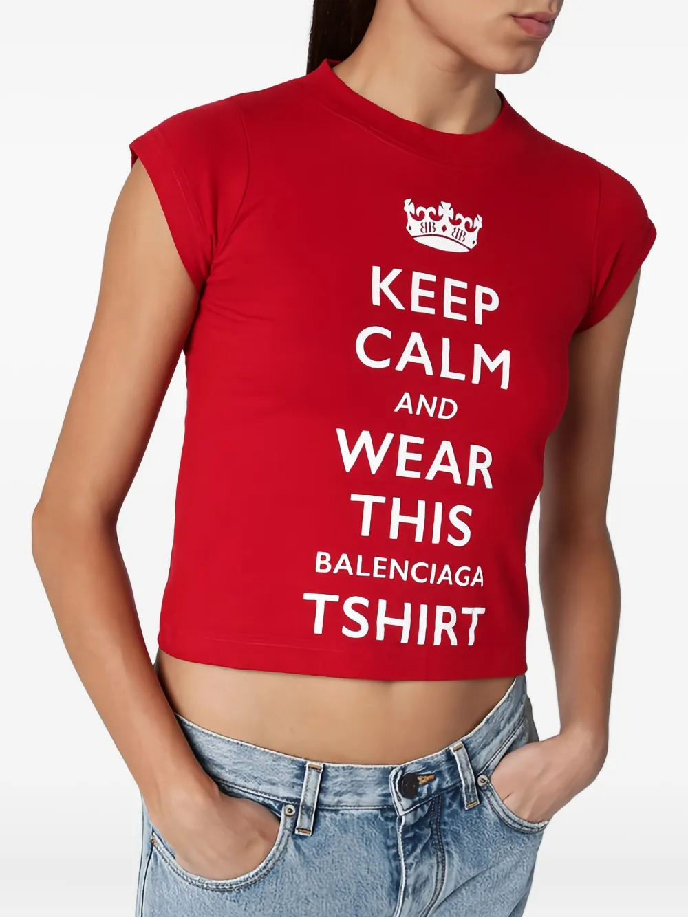 Balenciaga T-shirt met grafische print Rood