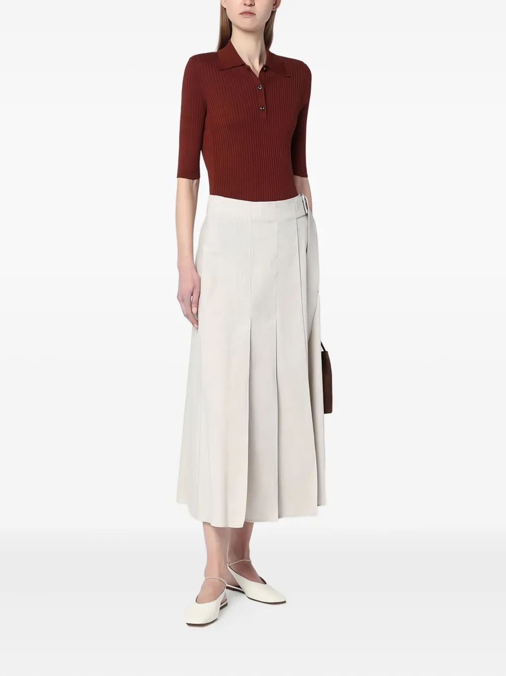 Department 5 pleated wrap linen-blend skirt | Pleated Skirts | Image 2