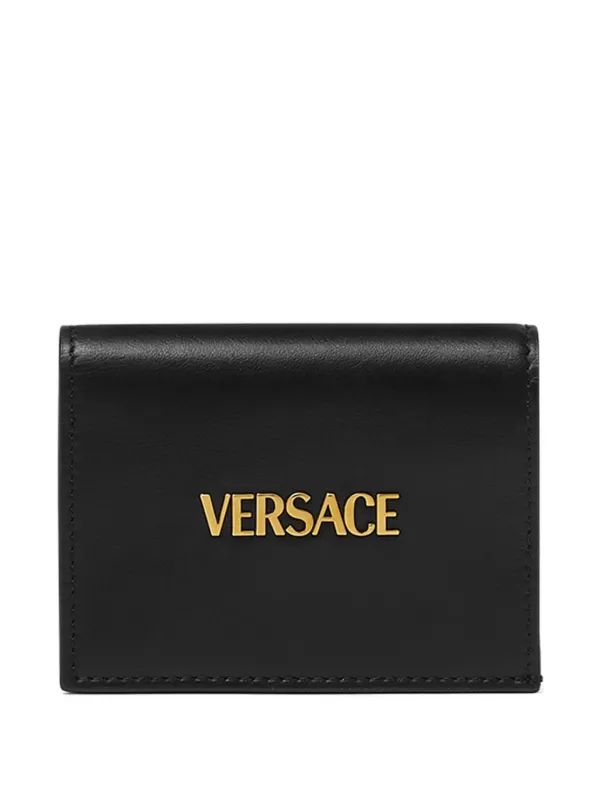 Versace ヴェルサーチェ タグ 二つ折り財布 | ブラック | FARFETCH JP