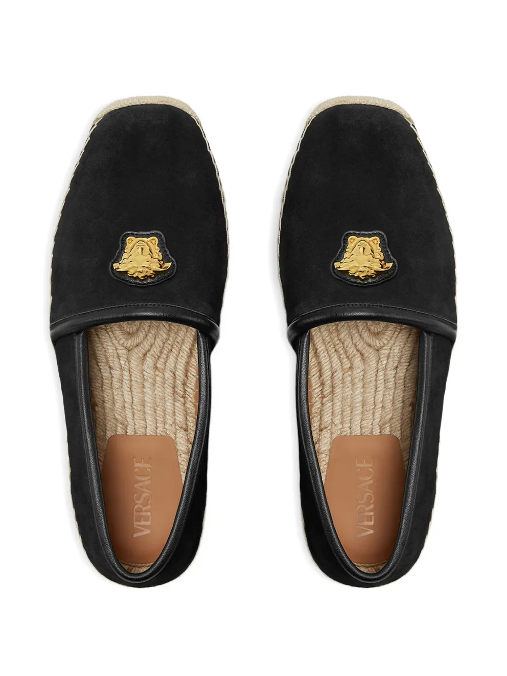 Versace La Medusa Espadrilles In Black